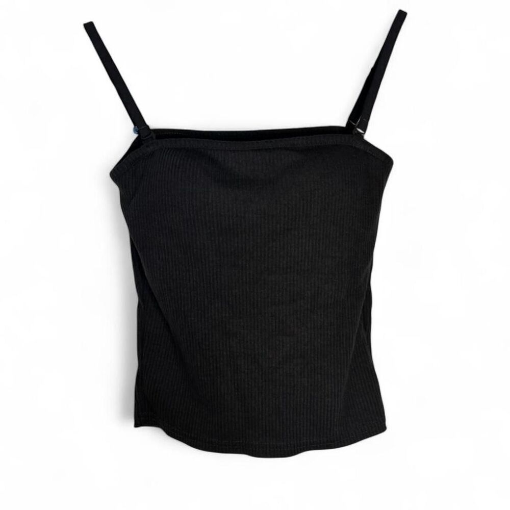 Dark Grey Tube Tank Top With Bra Pads Size M/L Japan